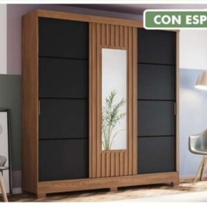 ROPERO MELI- 3 PUERTAS CORREDIZAS 2 CAJONES